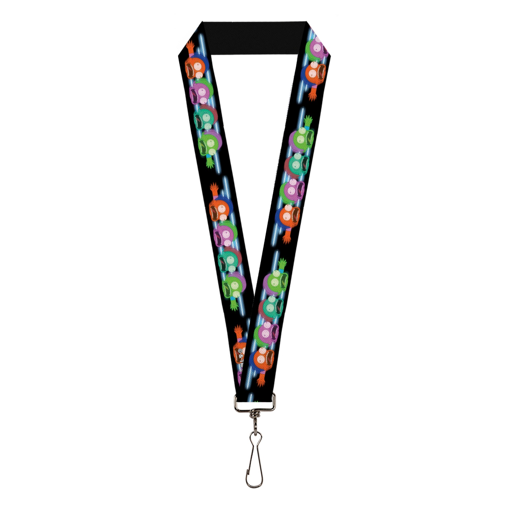 Lanyard - 1.0" - Morty Screaming Face Black/Multi Color Lanyards Rick and Morty