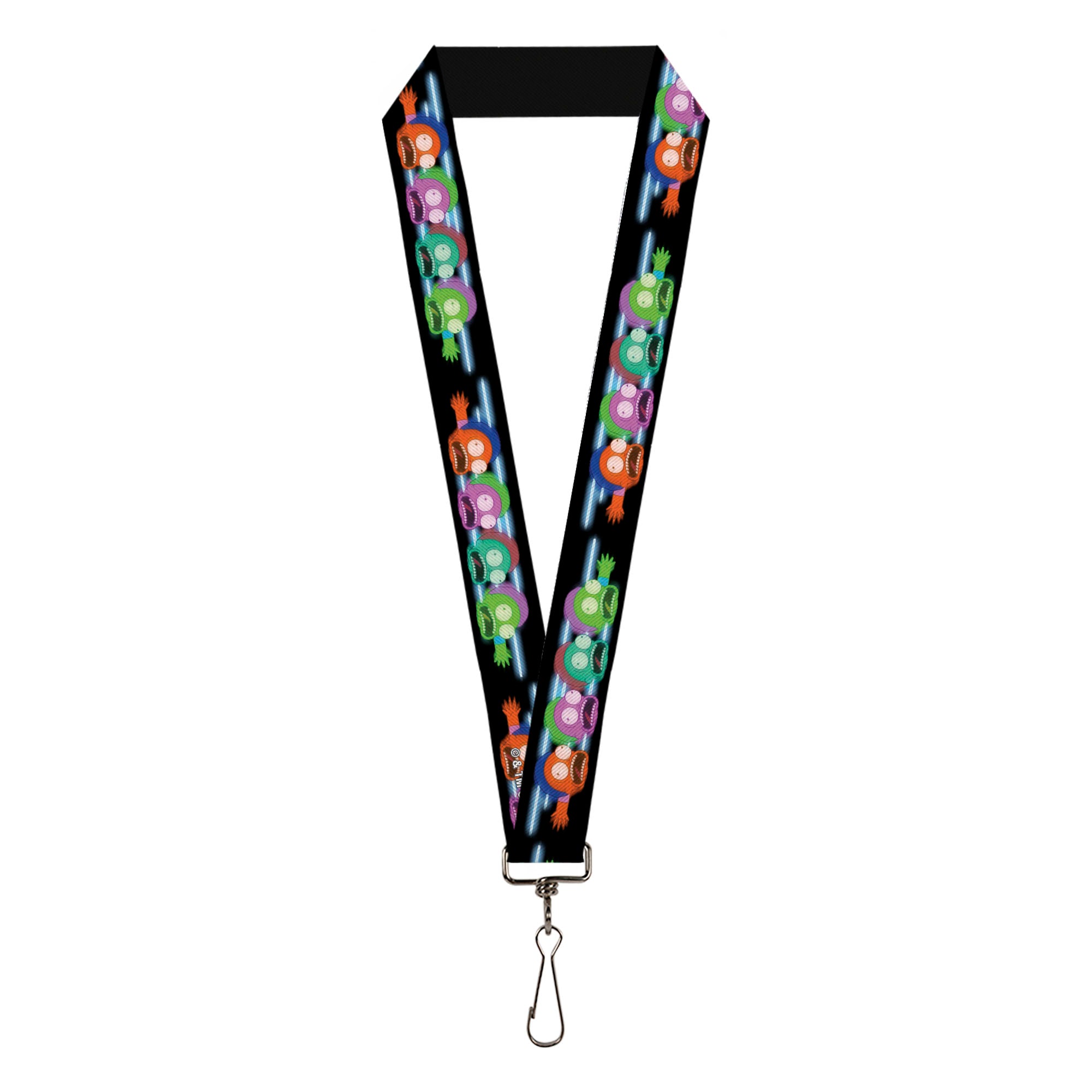 Lanyard - 1.0" - Morty Screaming Face Black/Multi Color Lanyards Rick and Morty