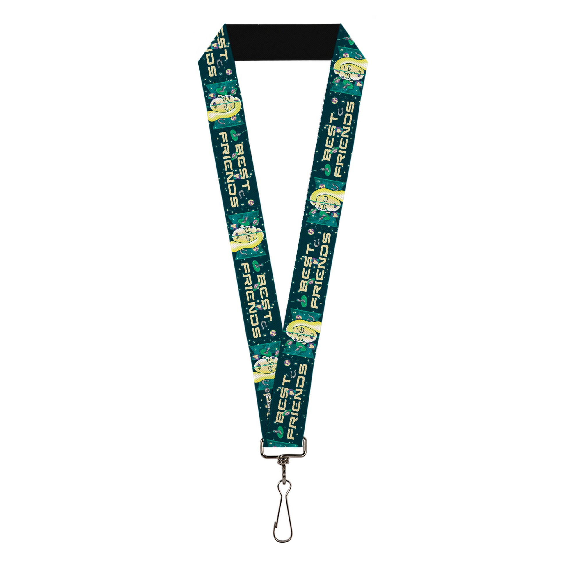 Lanyard - 1.0" - Rick and Morty Space Beth BEST FRIENDS Split Pose BlueGreens Lanyards Rick and Morty