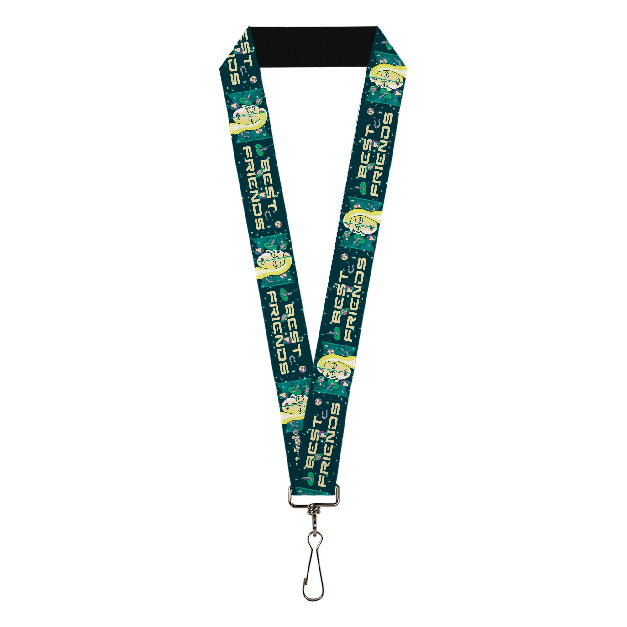 Lanyard - 1.0" - Rick and Morty Space Beth BEST FRIENDS Split Pose BlueGreens Lanyards Rick and Morty