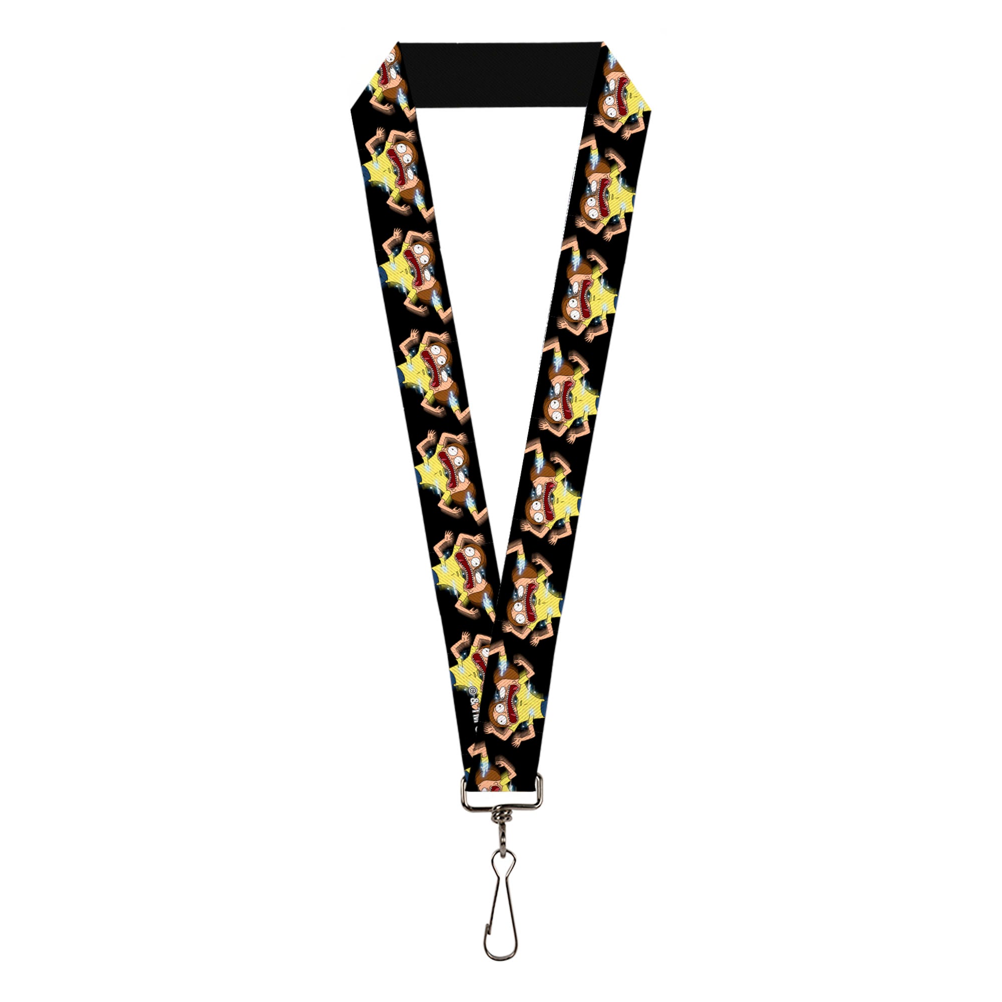 Lanyard - 1.0" - Morty Full Body Glitch Pose Black Lanyards Rick and Morty