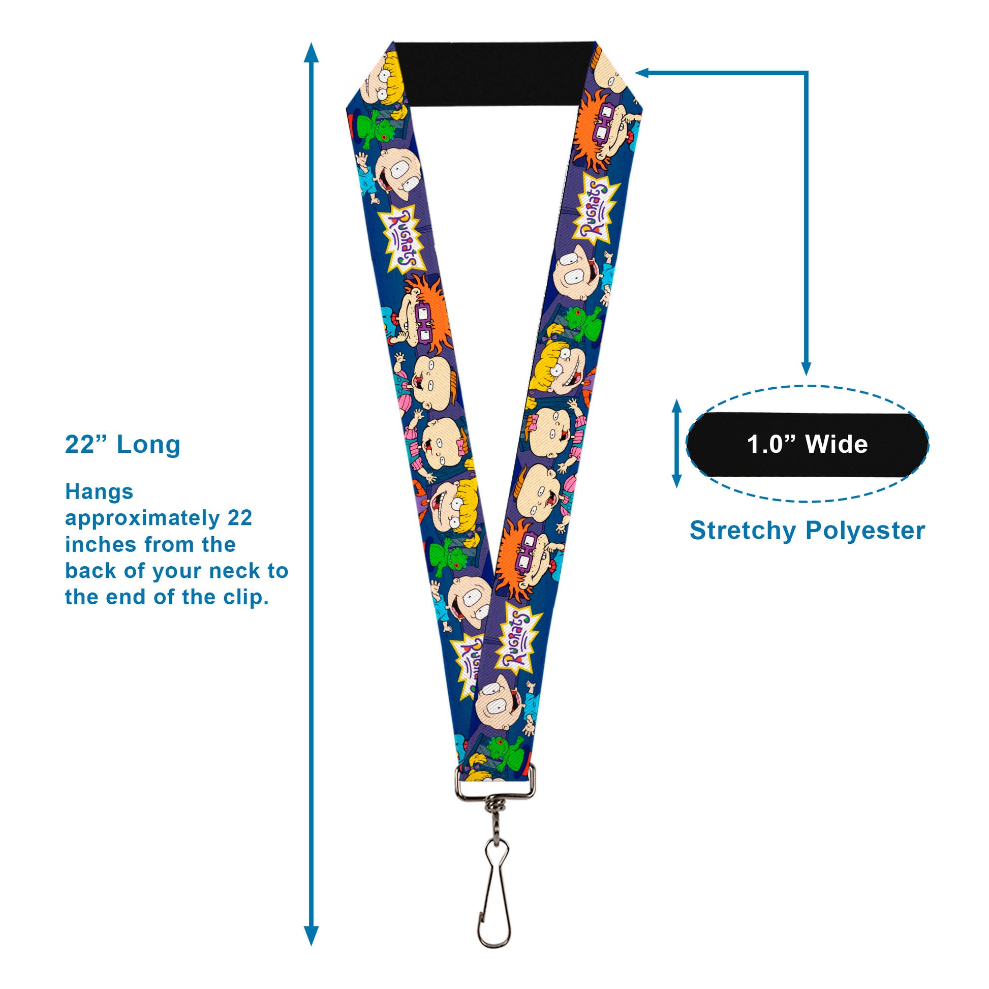 Lanyard - 1.0" - RUGRATS Group Pose2 w Reptar Lanyards Rugrats