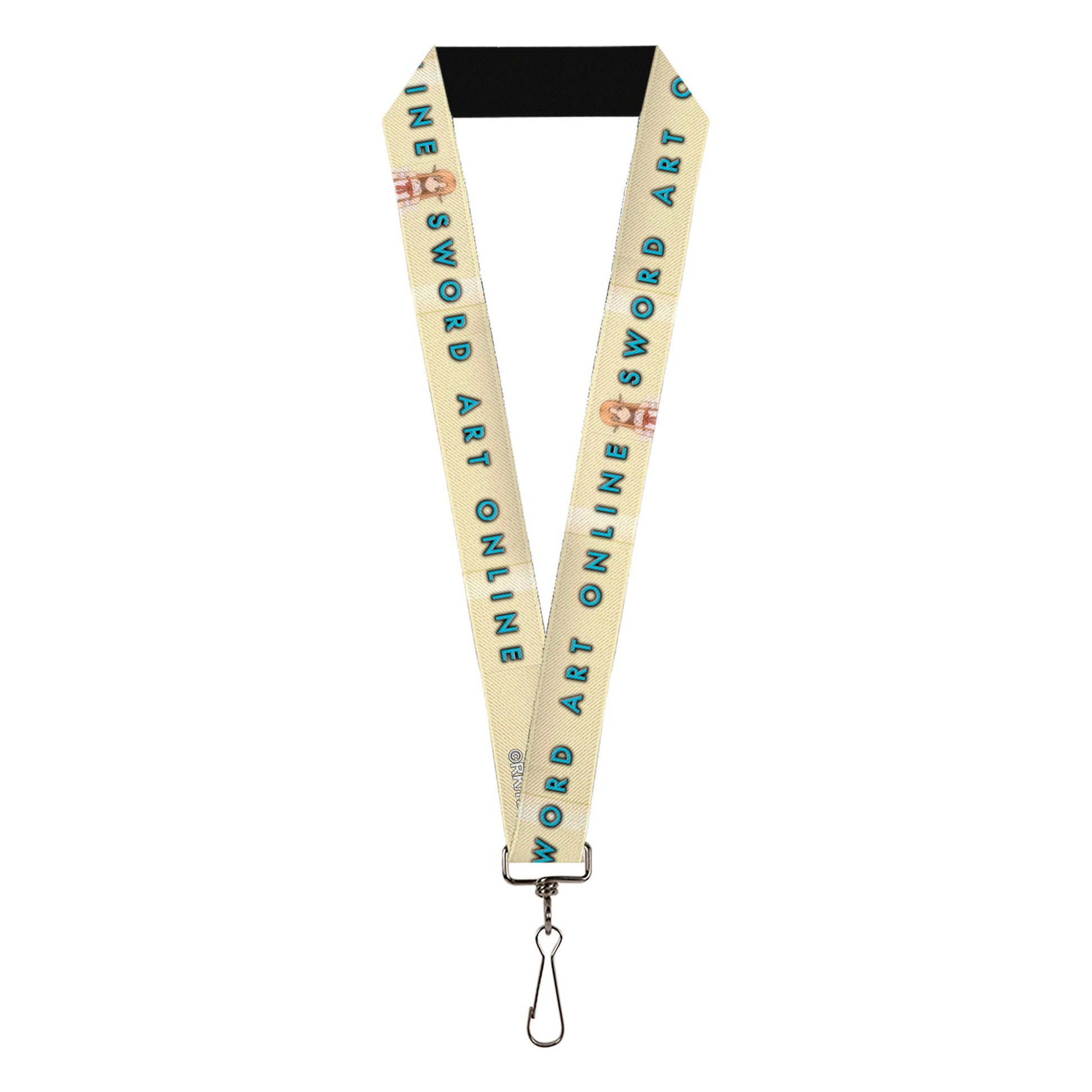 Lanyard - 1.0" - SWORD ART ONLINE Asuna Yuuki Pose and Title Logo Cream Lanyards Sword Art Online
