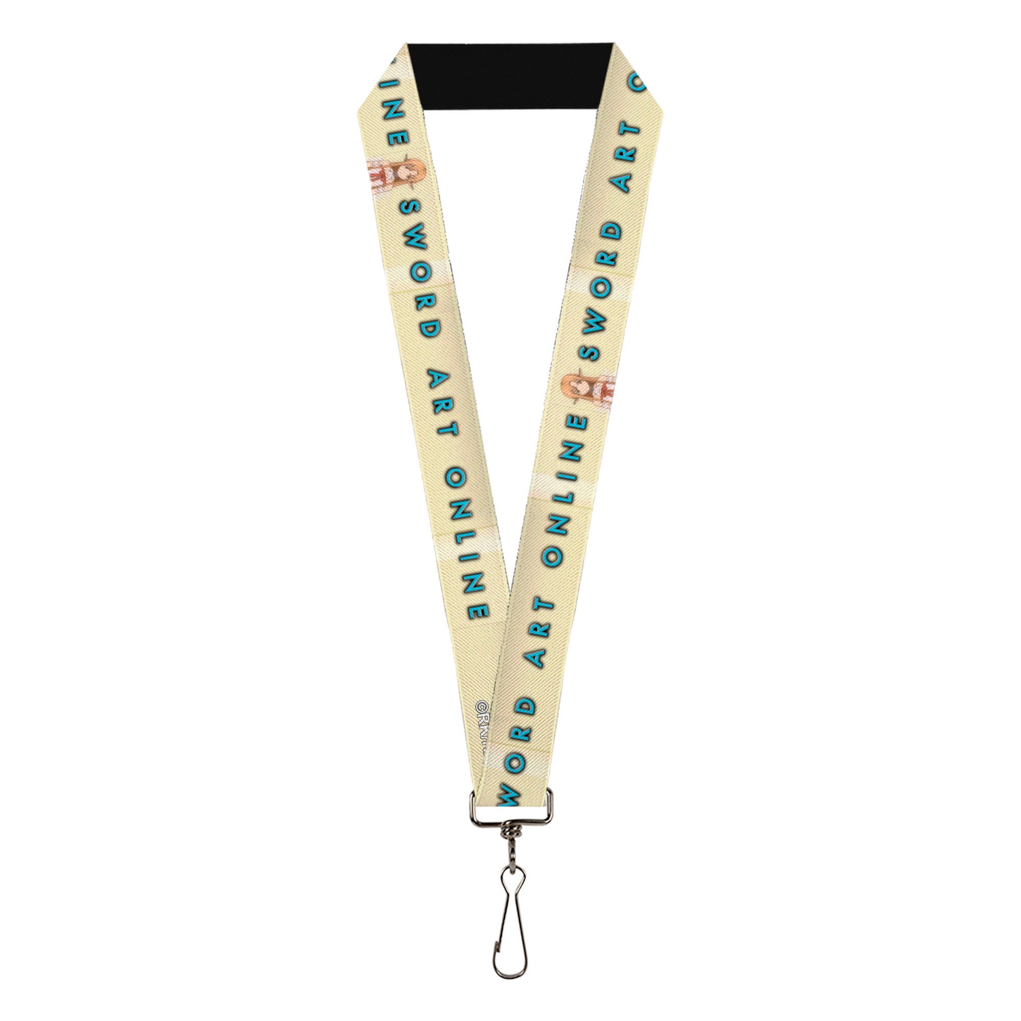 Lanyard - 1.0" - SWORD ART ONLINE Asuna Yuuki Pose and Title Logo Cream Lanyards Sword Art Online