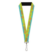 Lanyard - 1.0" - Scooby Doo THE MYSTERY MACHINE Paint Job Green/Aqua/Orange Lanyards Scooby Doo