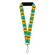 Lanyard - 1.0" - Scooby Doo Pose and Dog Tag Blocks Yellow/Blue Lanyards Scooby Doo