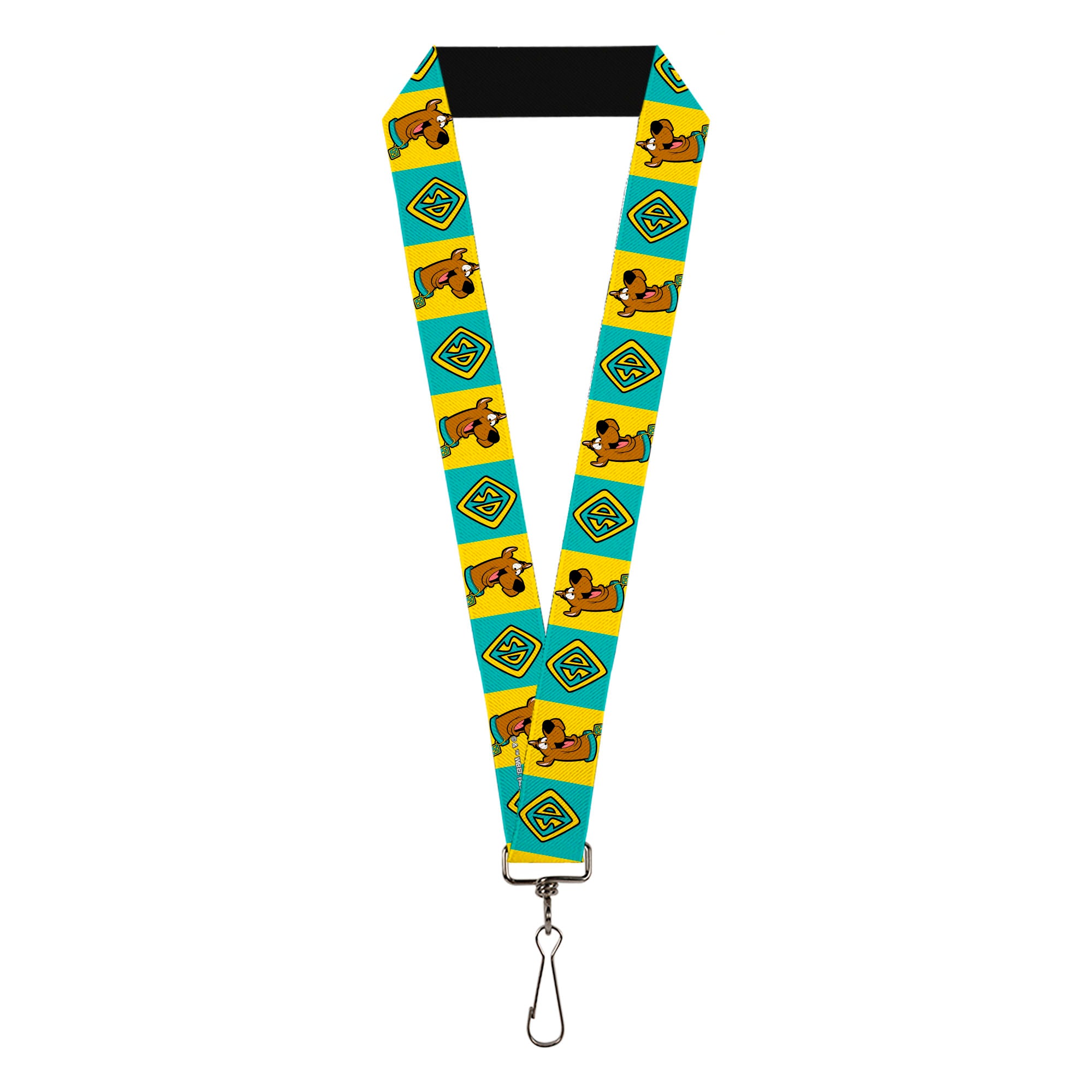 Lanyard - 1.0" - Scooby Doo Pose and Dog Tag Blocks Yellow/Blue Lanyards Scooby Doo