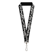 Lanyard - 1.0" - Superman Shield Splatter Black White Lanyards DC Comics