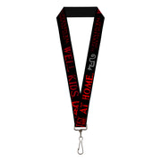 Lanyard - 1.0" - Supernatural DON'T TRY THIS AT HOME Quote and Icons Black/Red/Gray Lanyards Supernatural