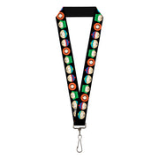 Lanyard - 1.0" - South Park Boys Face Repeat Black Lanyards South Park