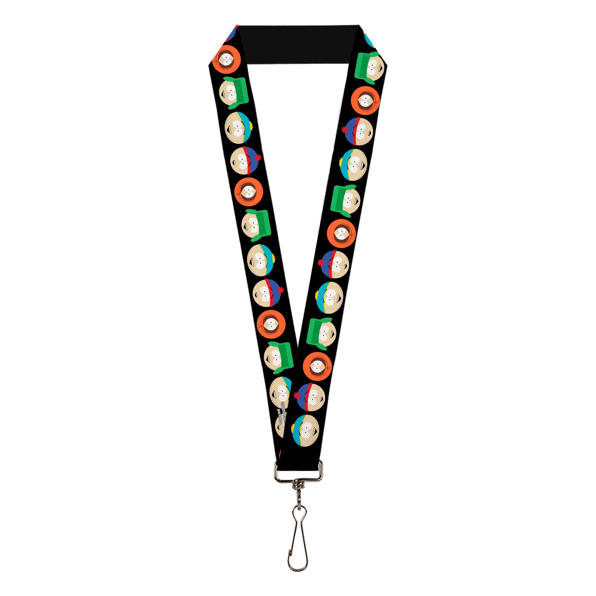 Lanyard - 1.0" - South Park Boys Face Repeat Black Lanyards South Park