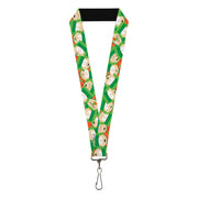 Lanyard - 1.0" - South Park Kyle Expressions Scattered Green Lanyards South Park