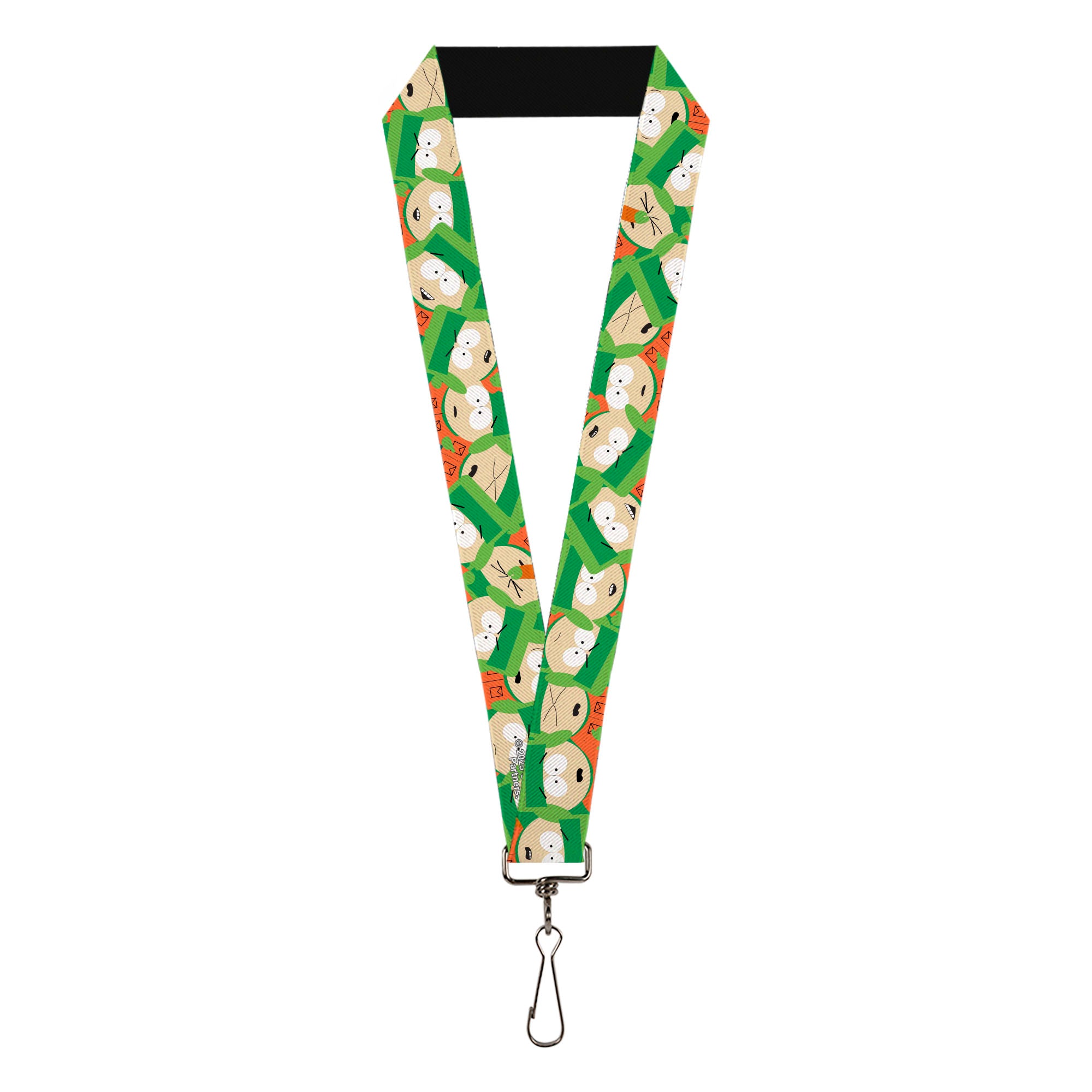 Lanyard - 1.0" - South Park Kyle Expressions Scattered Green Lanyards South Park