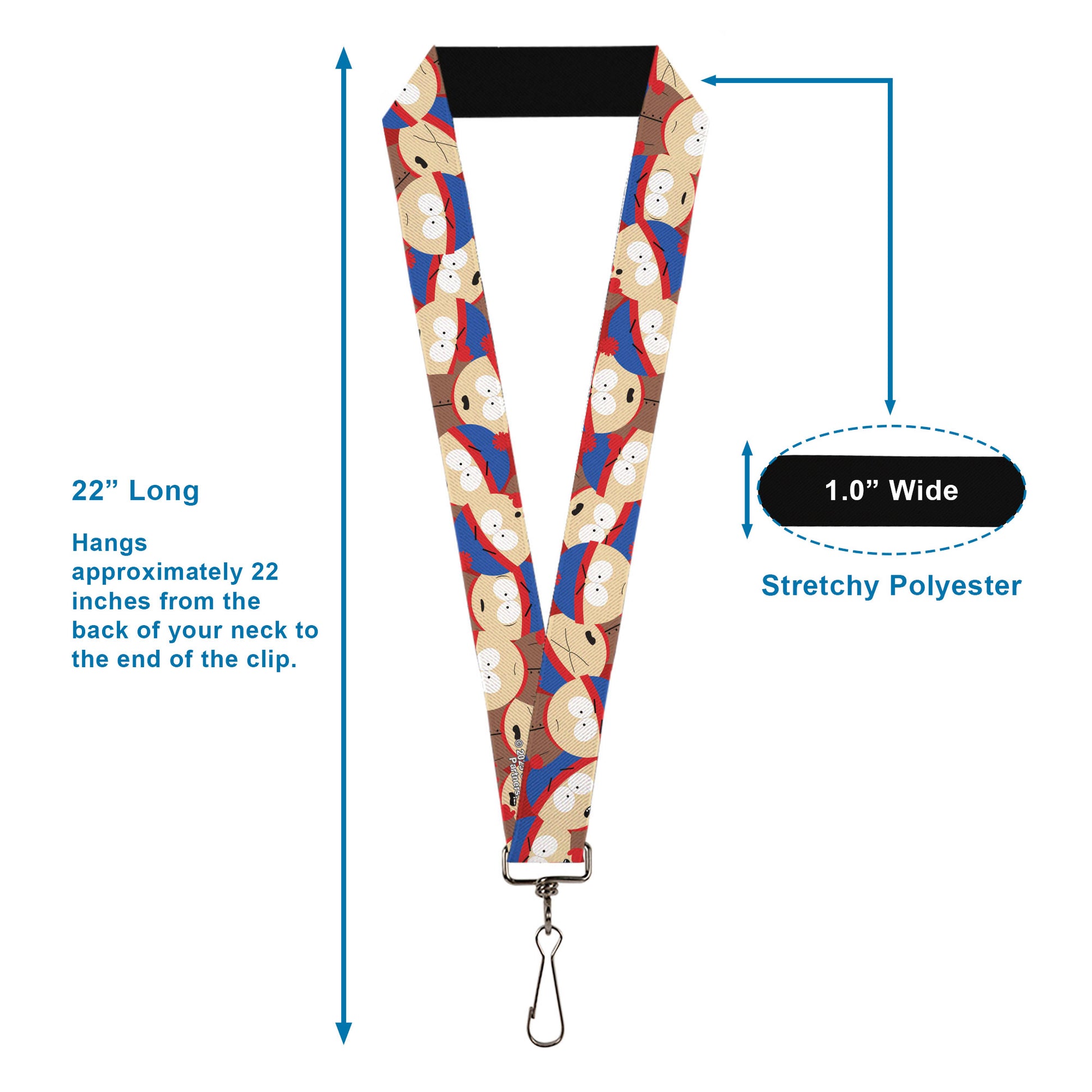 Lanyard - 1.0" - South Park Stan Expressions Stacked Lanyards South Park