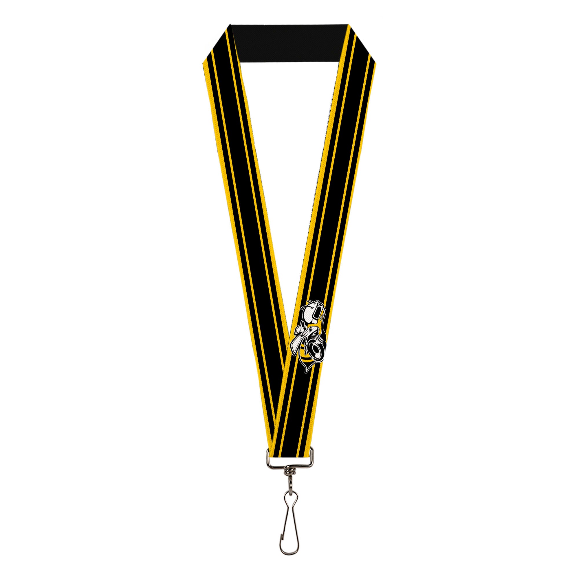 Lanyard - 1.0" - SUPER BEE Logo Stripes Black Yellow Lanyards Dodge