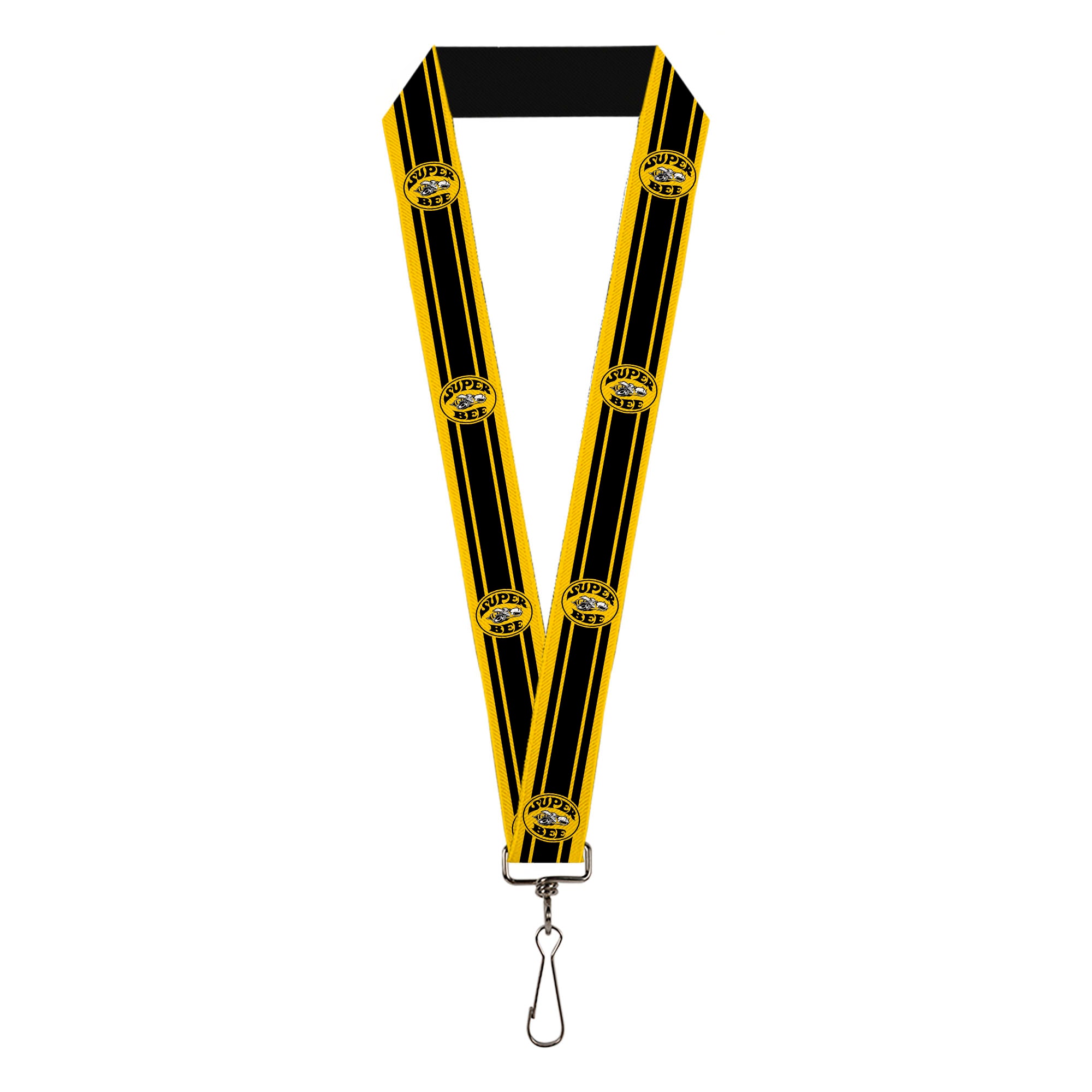 Lanyard - 1.0" - SUPER BEE Logo Stripes Yellow Black White Lanyards Dodge