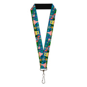 Lanyard - 1.0" - SpongeBob & Friends 8-Bit Scene Lanyards SpongeBob SquarePants