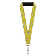 Lanyard - 1.0" - SpongeBob SquarePants Smiling Pose Stacked Lanyards SpongeBob SquarePants
