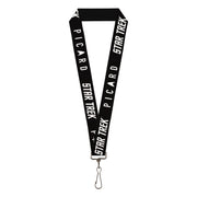 Lanyard - 1.0" - STAR TREK PICARD Title Logo Black/White Lanyards Star Trek