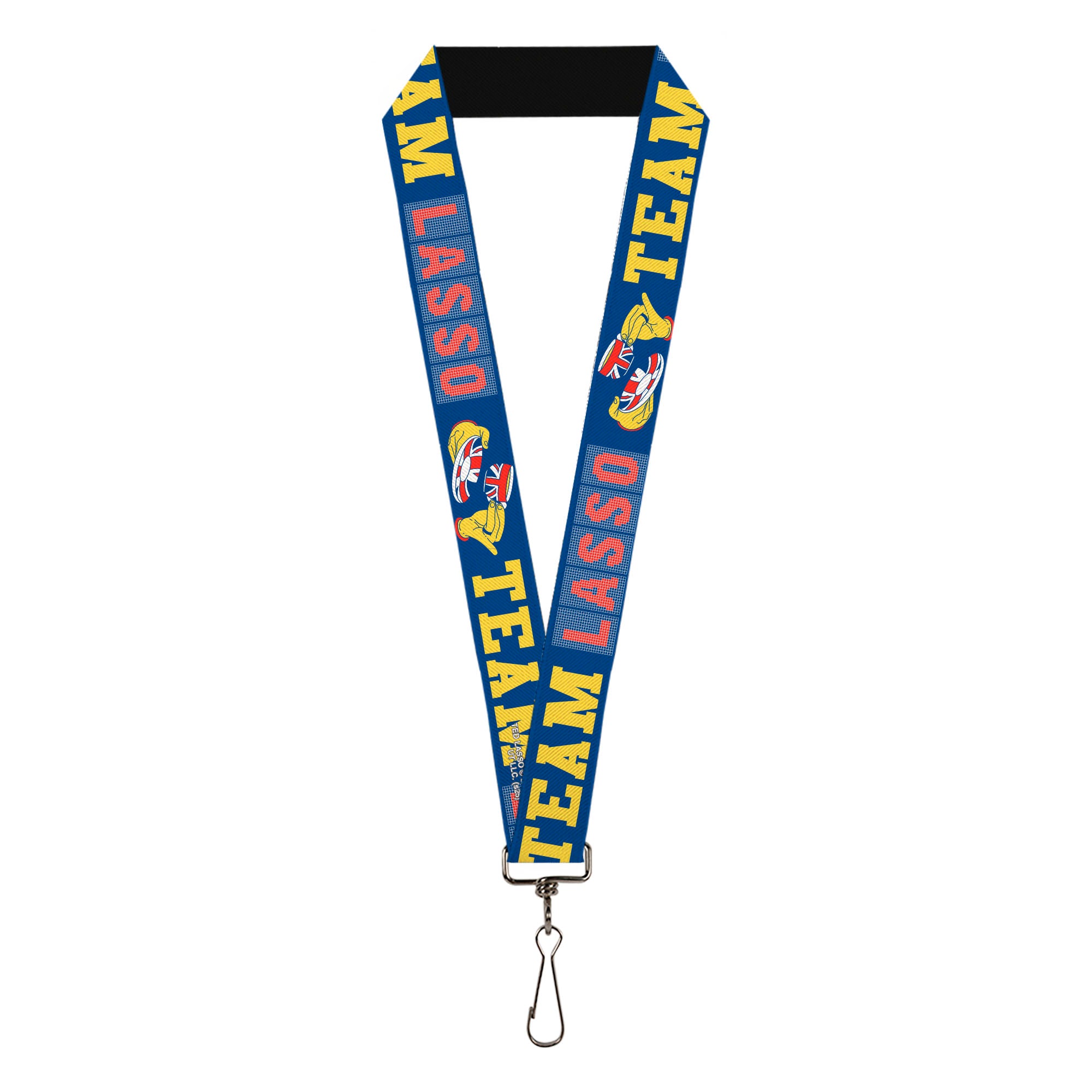 Lanyard - 1.0" - Ted Lasso TEAM LASSO Tea Time Icon Blue Yellow Red Lanyards Ted Lasso