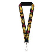 Lanyard - 1.0" - Transformers Generations BUMBLEBEE G1 84 Poses Autobot Icon Black/Yellows/Red Lanyards Transformers