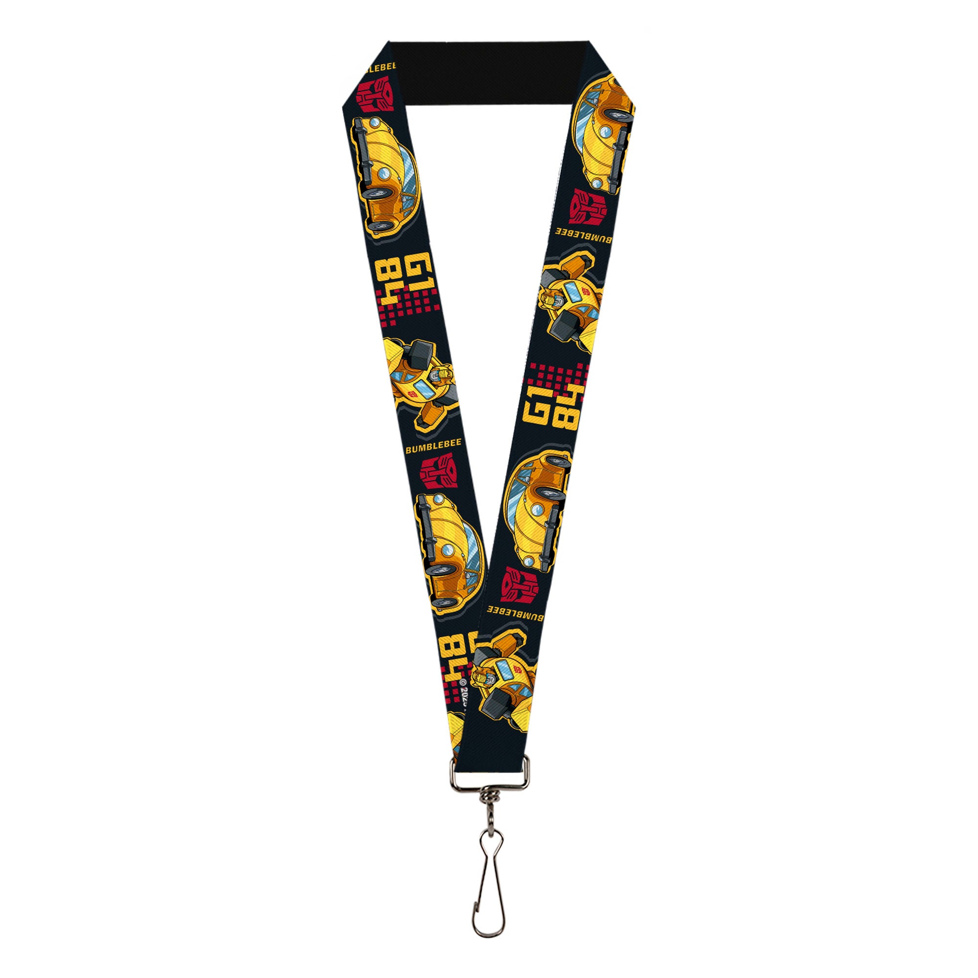 Lanyard - 1.0" - Transformers Generations BUMBLEBEE G1 84 Poses Autobot Icon Black/Yellows/Red Lanyards Transformers