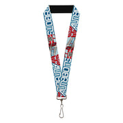 Lanyard - 1.0" - Transformers AUTOBOTS Optimus Prime Semi Truck Collage Light Blue Lanyards Transformers