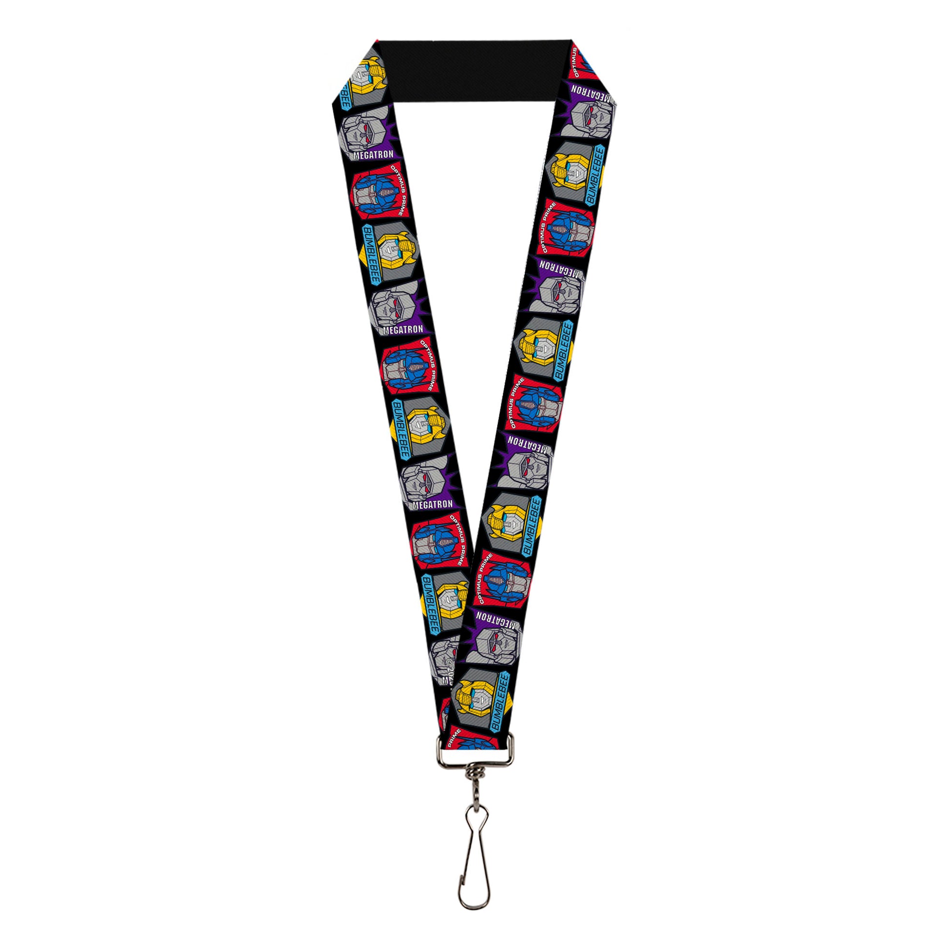 Lanyard - 1.0" - Transformers Character Trio Face and Name Icons Black/Multi Color Lanyards Transformers