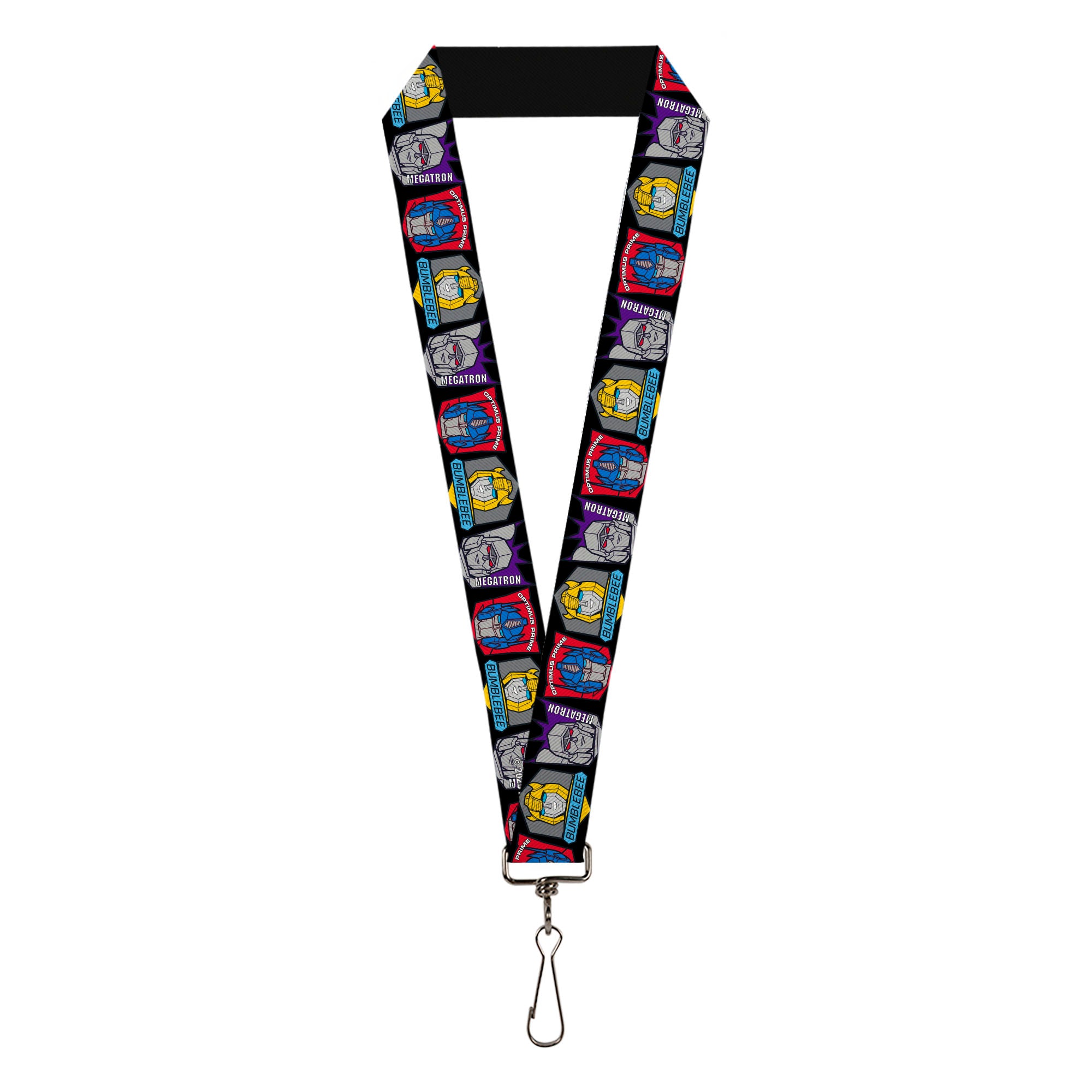 Lanyard - 1.0" - Transformers Character Trio Face and Name Icons Black/Multi Color Lanyards Transformers