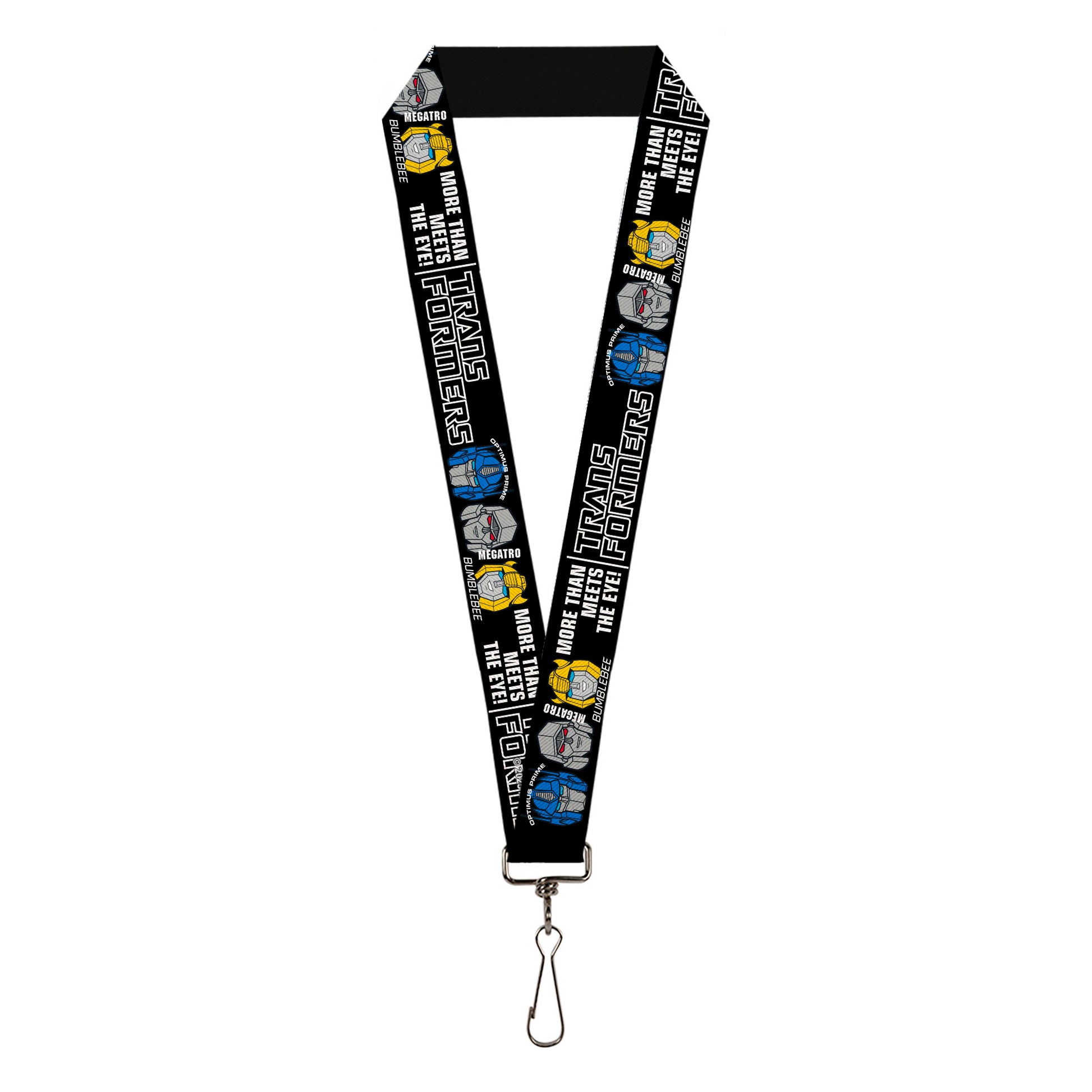 Lanyard - 1.0" - TRANSFORMERS MORE THAN MEETS THE EYE Character Trio Black/White Lanyards Transformers