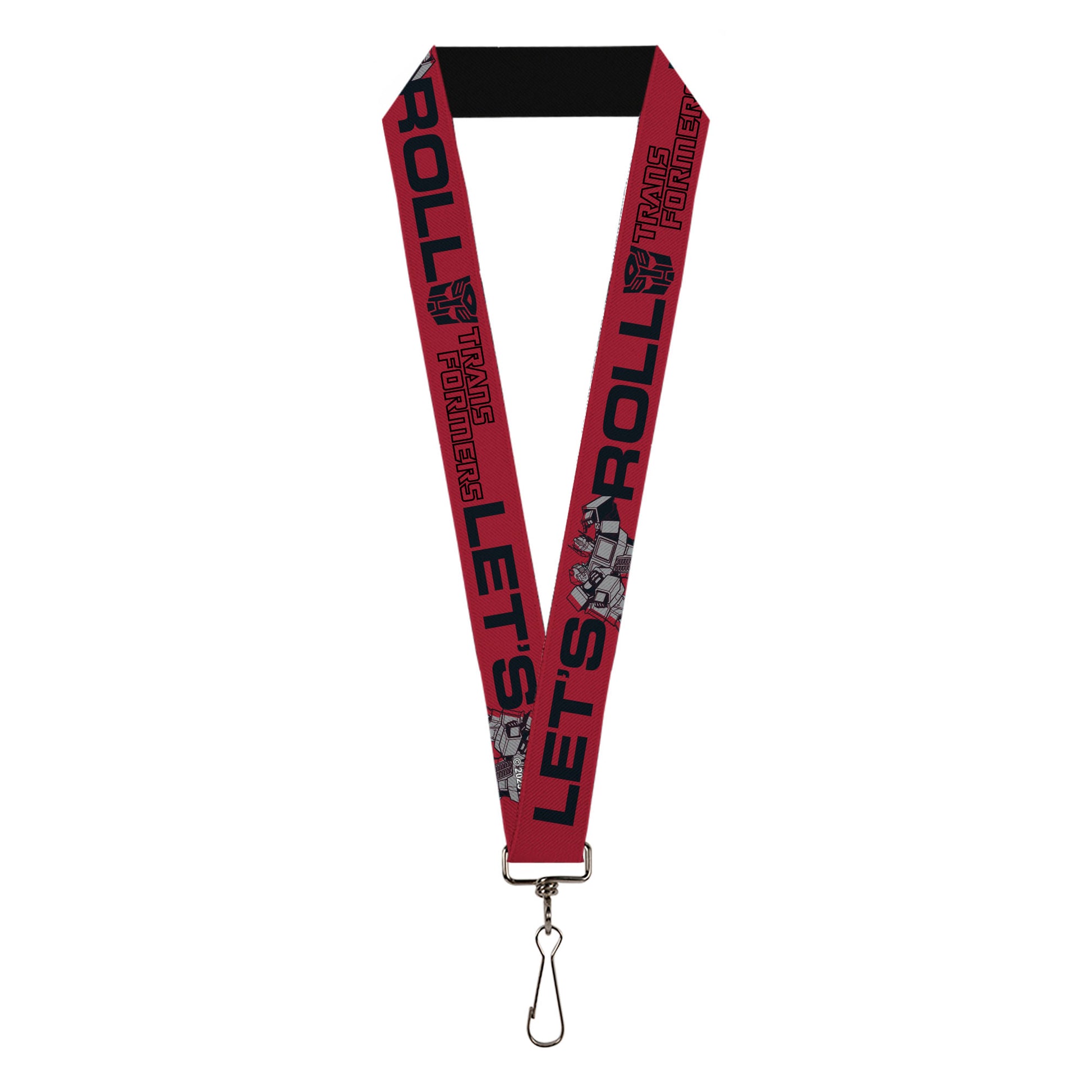 Lanyard - 1.0" - TRANSFORMERS Optimus Prime and Bumblebee LET'S ROLL Pose Red/Black Lanyards Transformers
