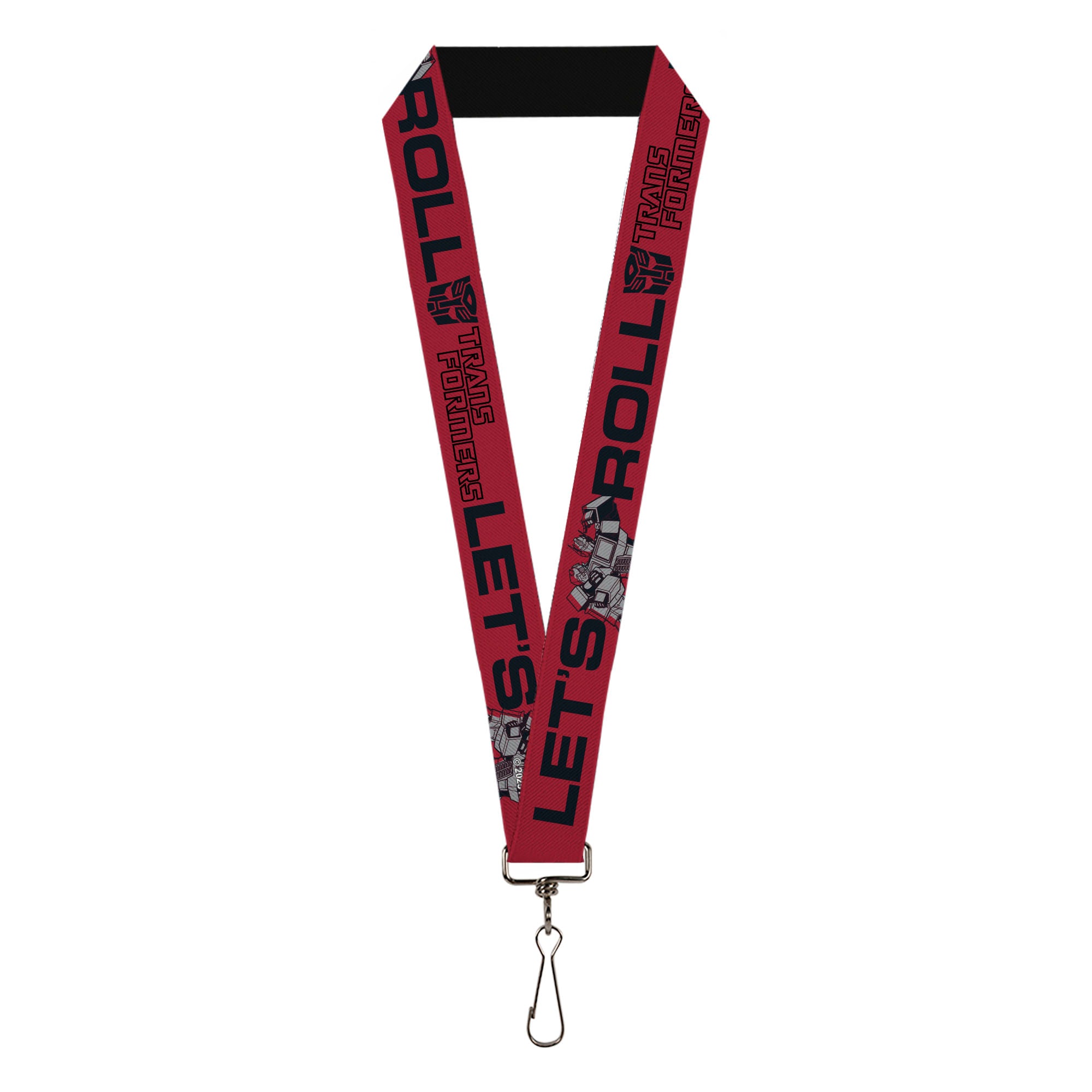 Lanyard - 1.0" - TRANSFORMERS Optimus Prime and Bumblebee LET'S ROLL Pose Red/Black Lanyards Transformers