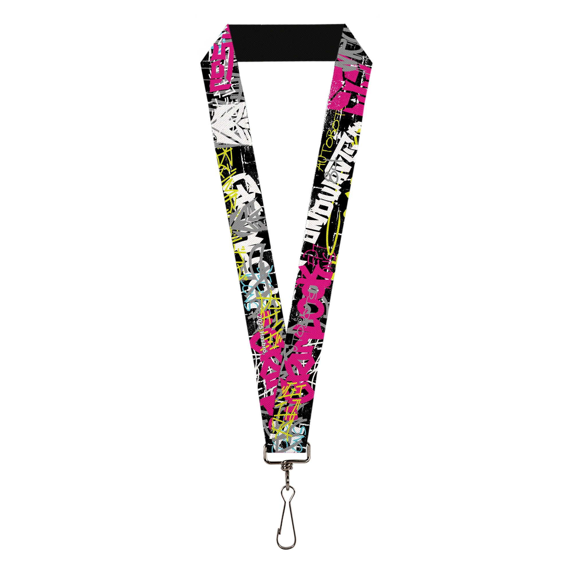 Lanyard - 1.0" - Transformers Icons and Names Graffiti Collage Black/Multi Color Lanyards Transformers