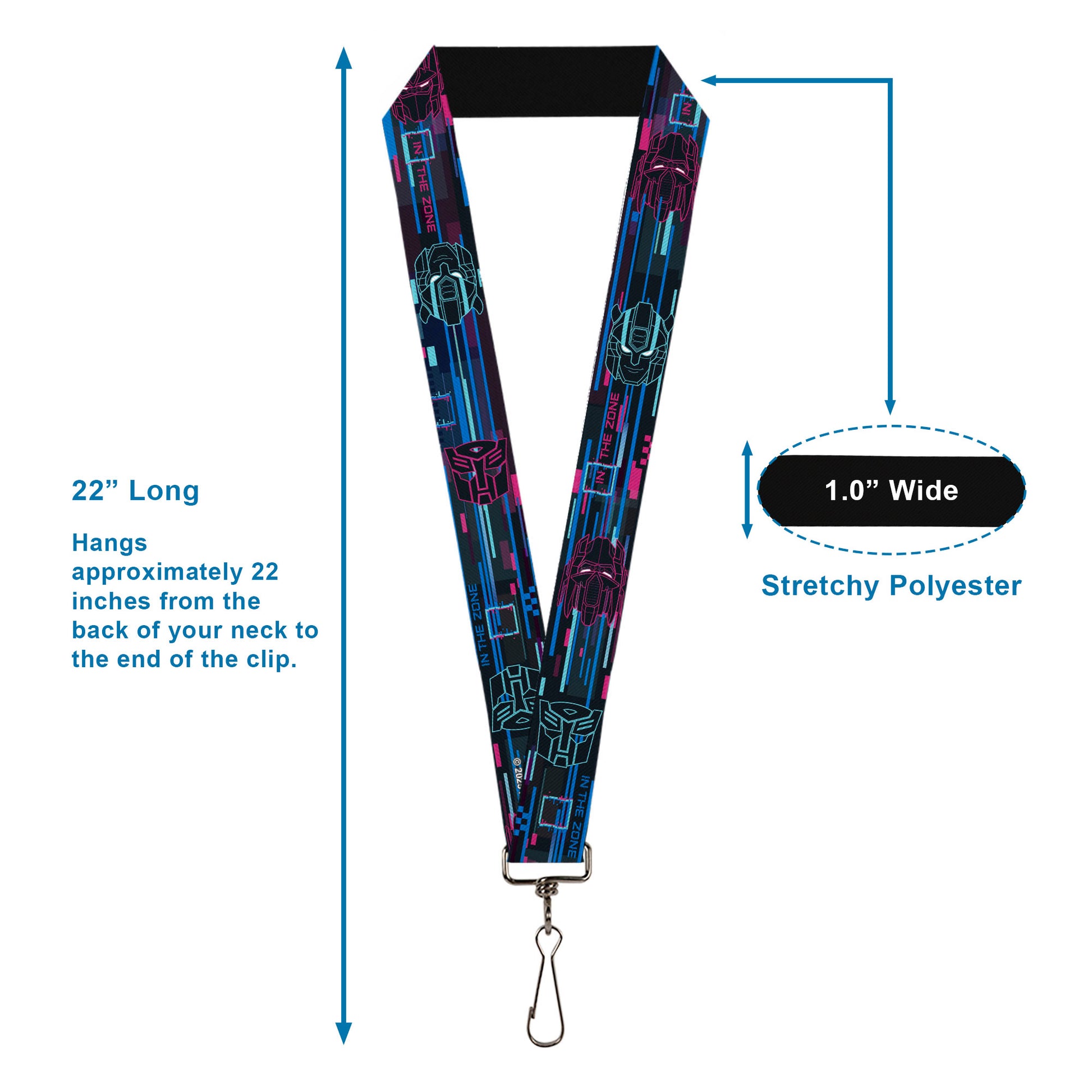 Lanyard - 1.0" - Transformers Autobots IN THE ZONE Icons Blues/Reds Lanyards Transformers