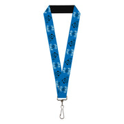 Lanyard - 1.0" - This is Fine Japanese Question Hound Flame Blue/Black/White Lanyards This is Fine