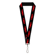 Lanyard - 1.0" - Toyota Racing Development TRD Logo Black/Red Lanyards Toyota