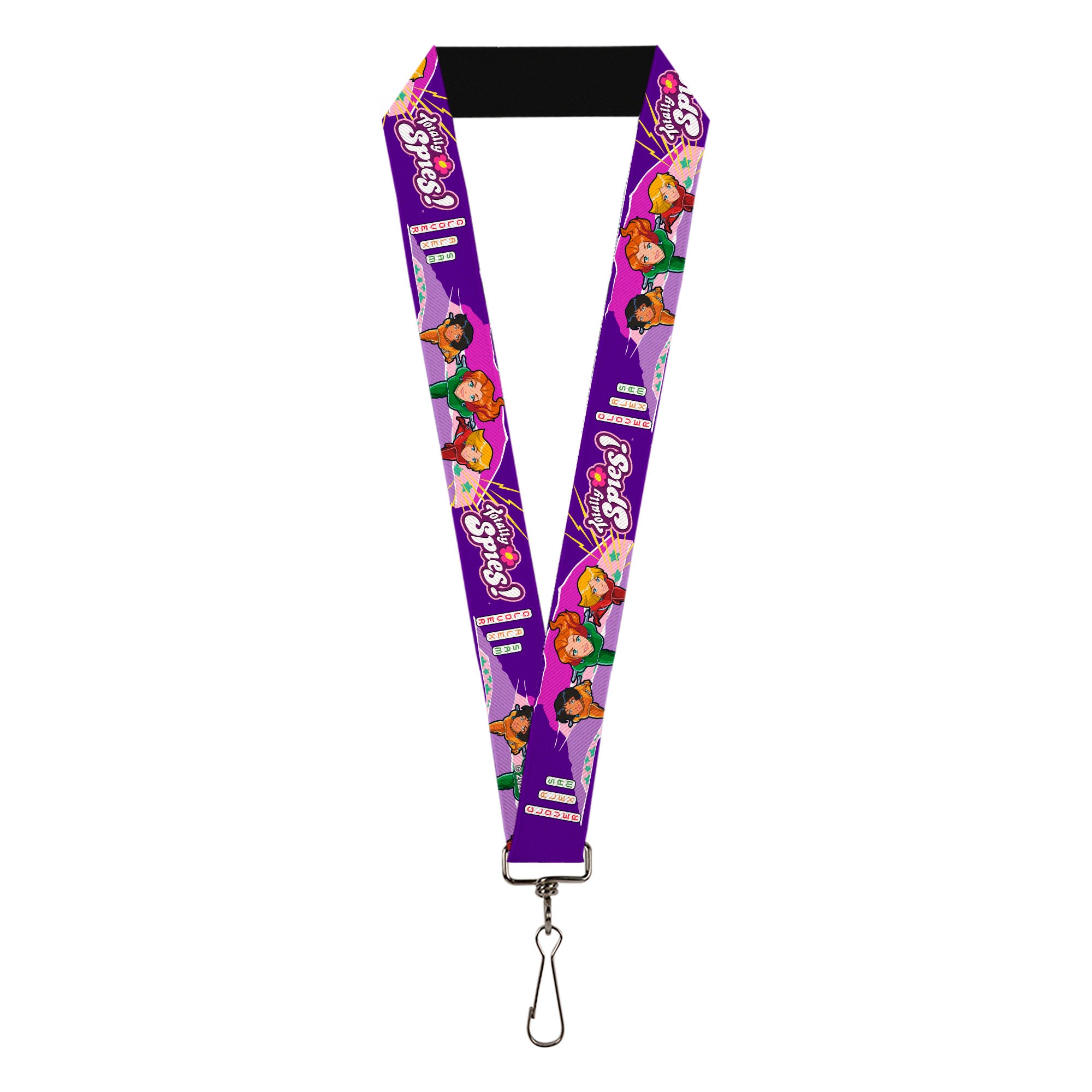 Lanyard - 1.0" - TOTALLY SPIES Group Action Pose and Title Logo Blue/Multi Color Lanyards Totally Spies!