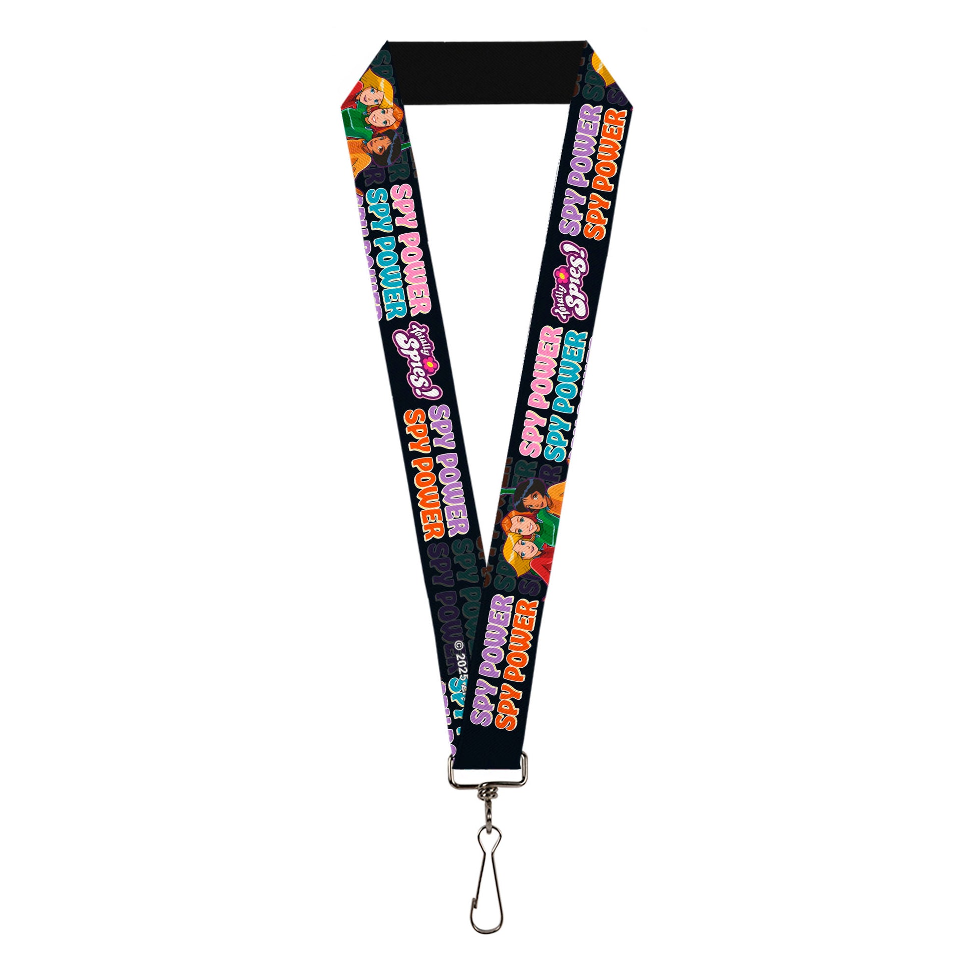 Lanyard - 1.0" - TOTALLY SPIES SPY POWER Group Pose Black/Multi Color Lanyards Totally Spies!