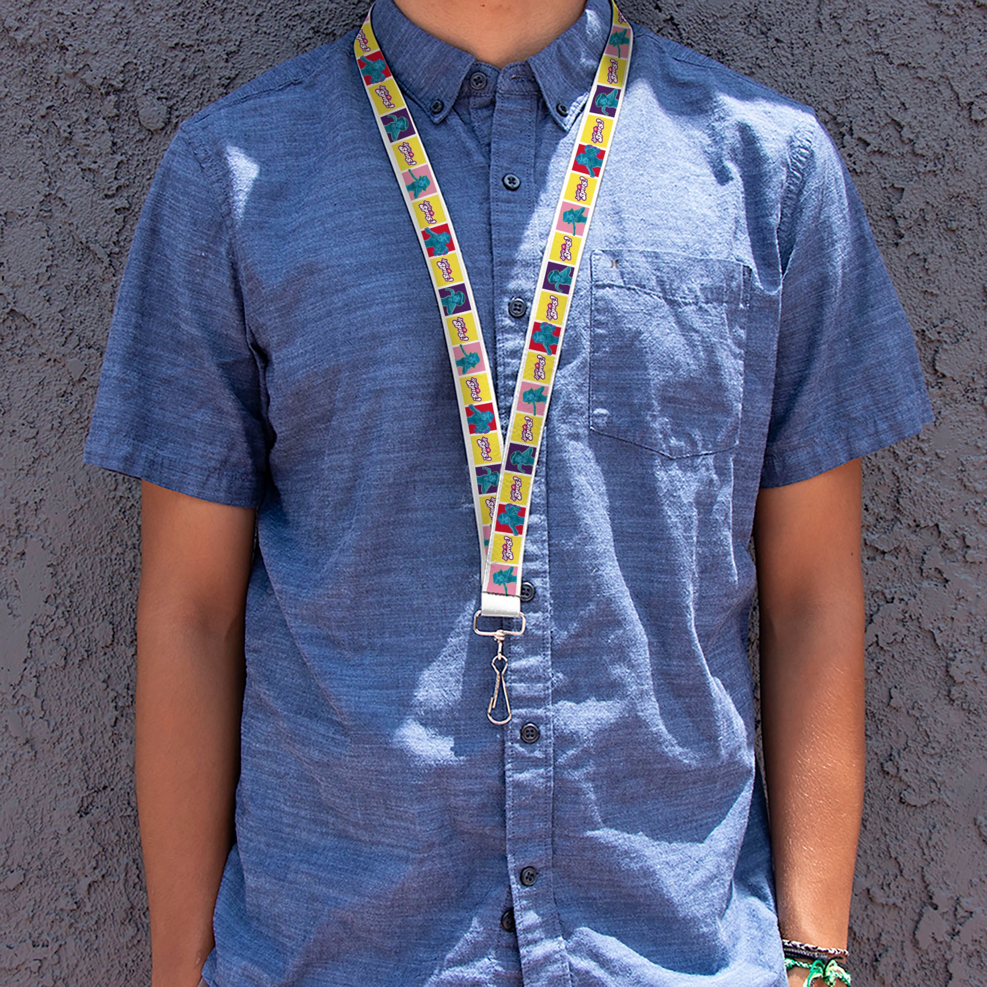 Lanyard - 1.0" - TOTALLY SPIES Title Logo and Character Pose Blocks Multi Color Lanyards Totally Spies!