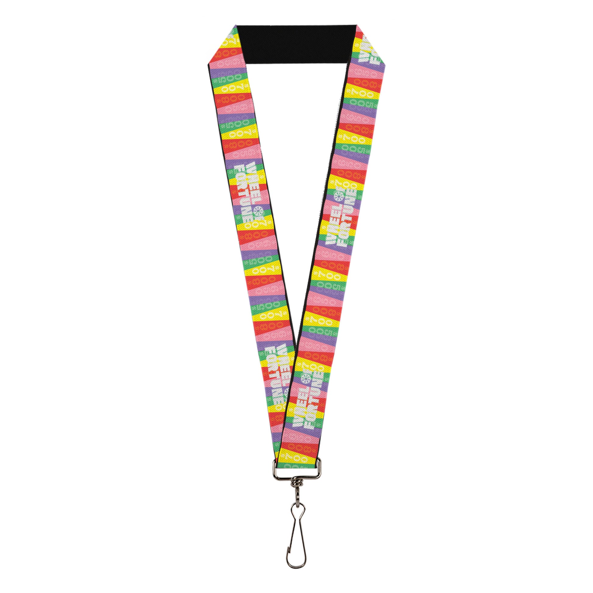 Lanyard - 1.0" - WHEEL OF FORTUNE Cash Prize Wedges Multi Color/White Lanyards Wheel of Fortune