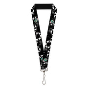Lanyard - 1.0" - Beetlejuice Sandworm Halftone Repeat Black/Gray Lanyards Beetlejuice