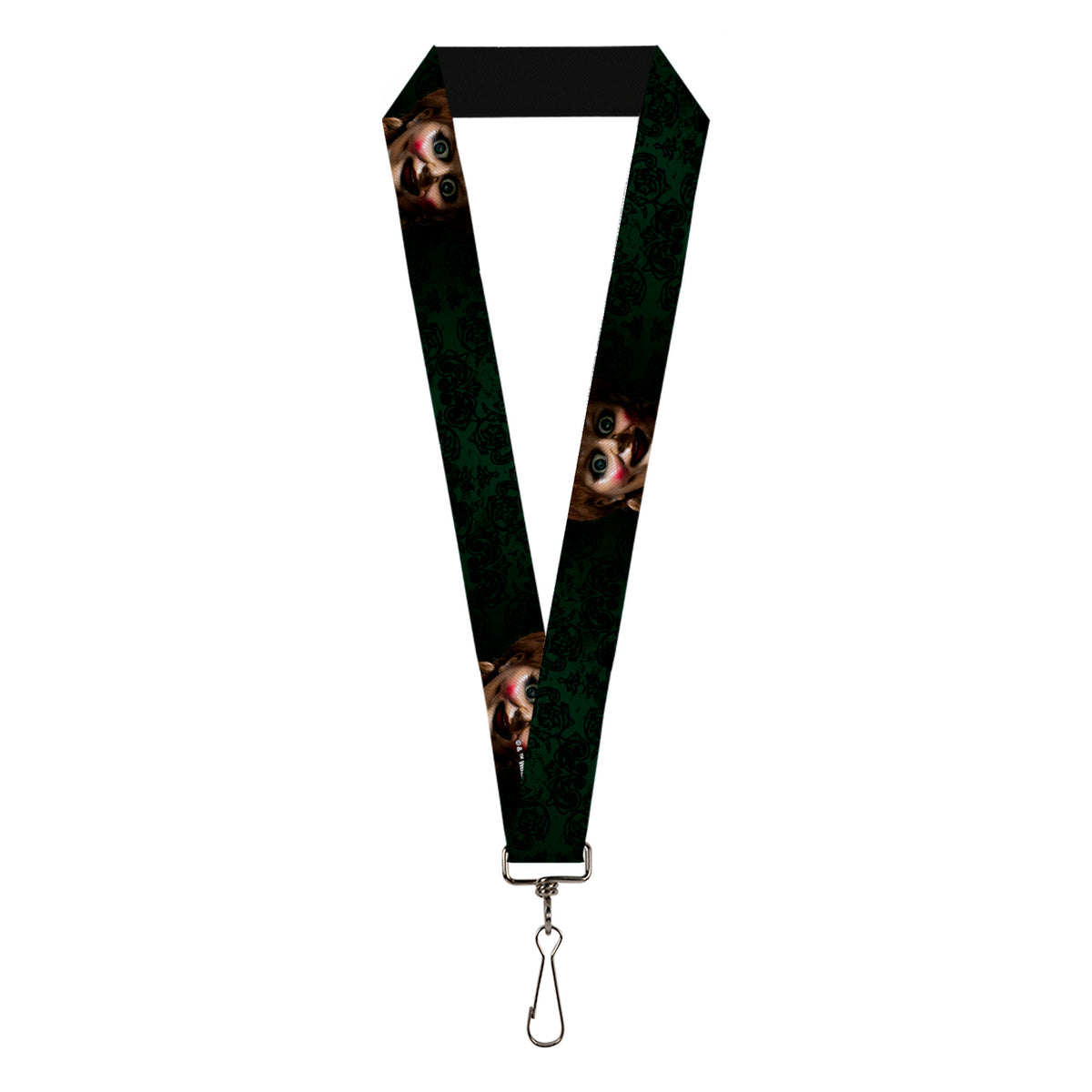 Lanyard - 1.0" - Annabelle Smiling Face Close-Up Black Lanyards Warner Bros. Horror Movies