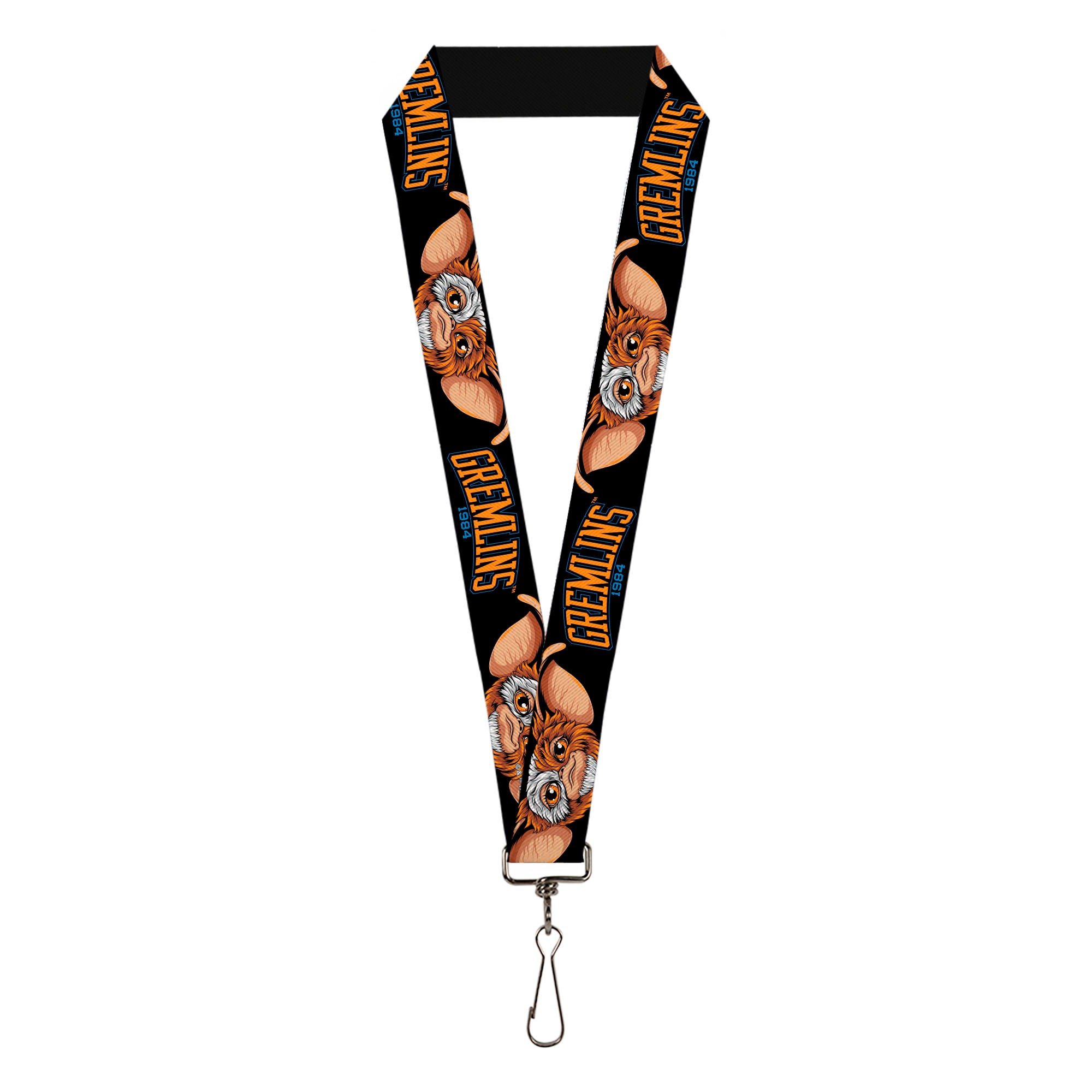 Lanyard - 1.0" - GREMLINS 1984 Gizmo Face Close-Up Black Lanyards Gremlins