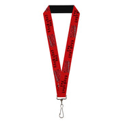 Lanyard - 1.0" - THE LOST BOYS VAMPIRES EVERYWHERE Title Logo Reds/Black Lanyards The Lost Boys