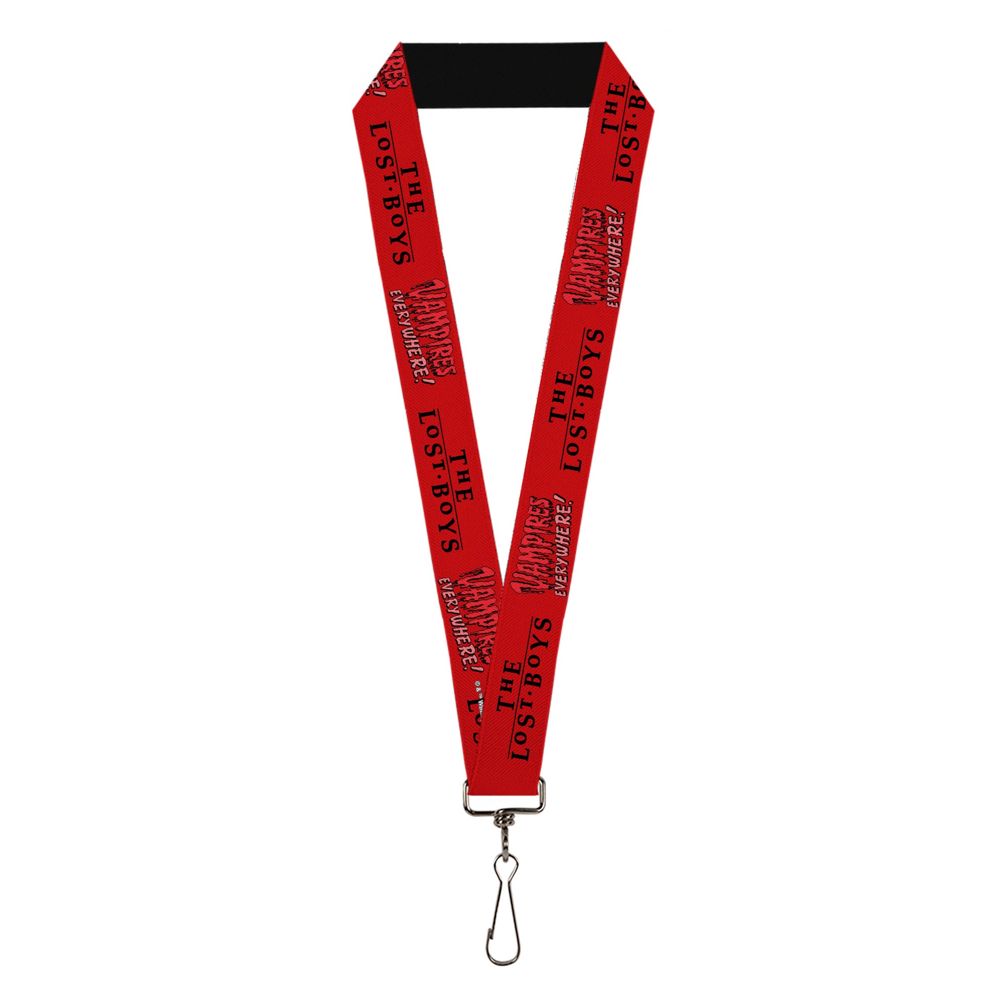 Lanyard - 1.0" - THE LOST BOYS VAMPIRES EVERYWHERE Title Logo Reds/Black Lanyards The Lost Boys