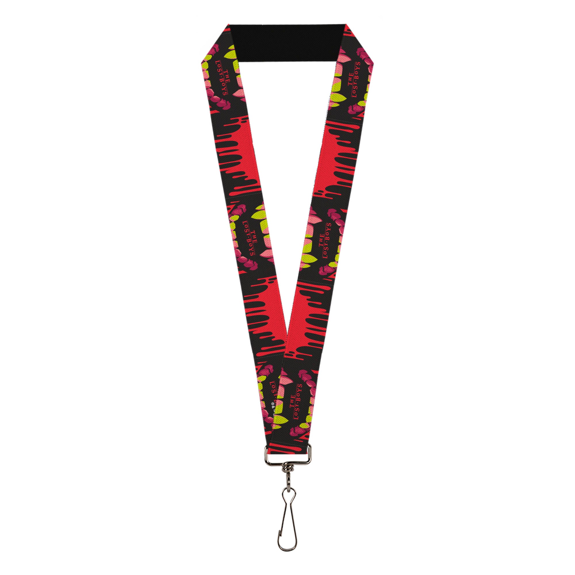 Lanyard - 1.0" - THE LOST BOYS Teeth Fangs Close-Up Title Logo Black/Reds/Yellows Lanyards The Lost Boys
