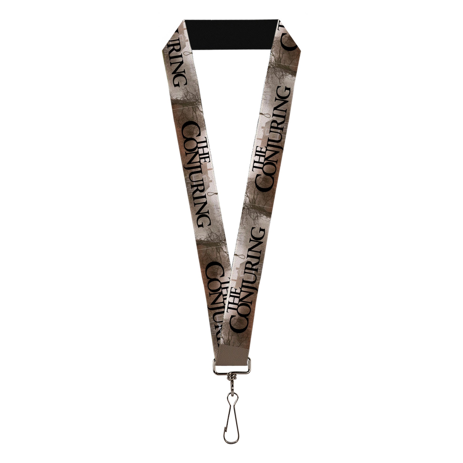 Lanyard - 1.0" - THE CONJURING House Scene and Title Logo Grays/Black Lanyards The Conjuring