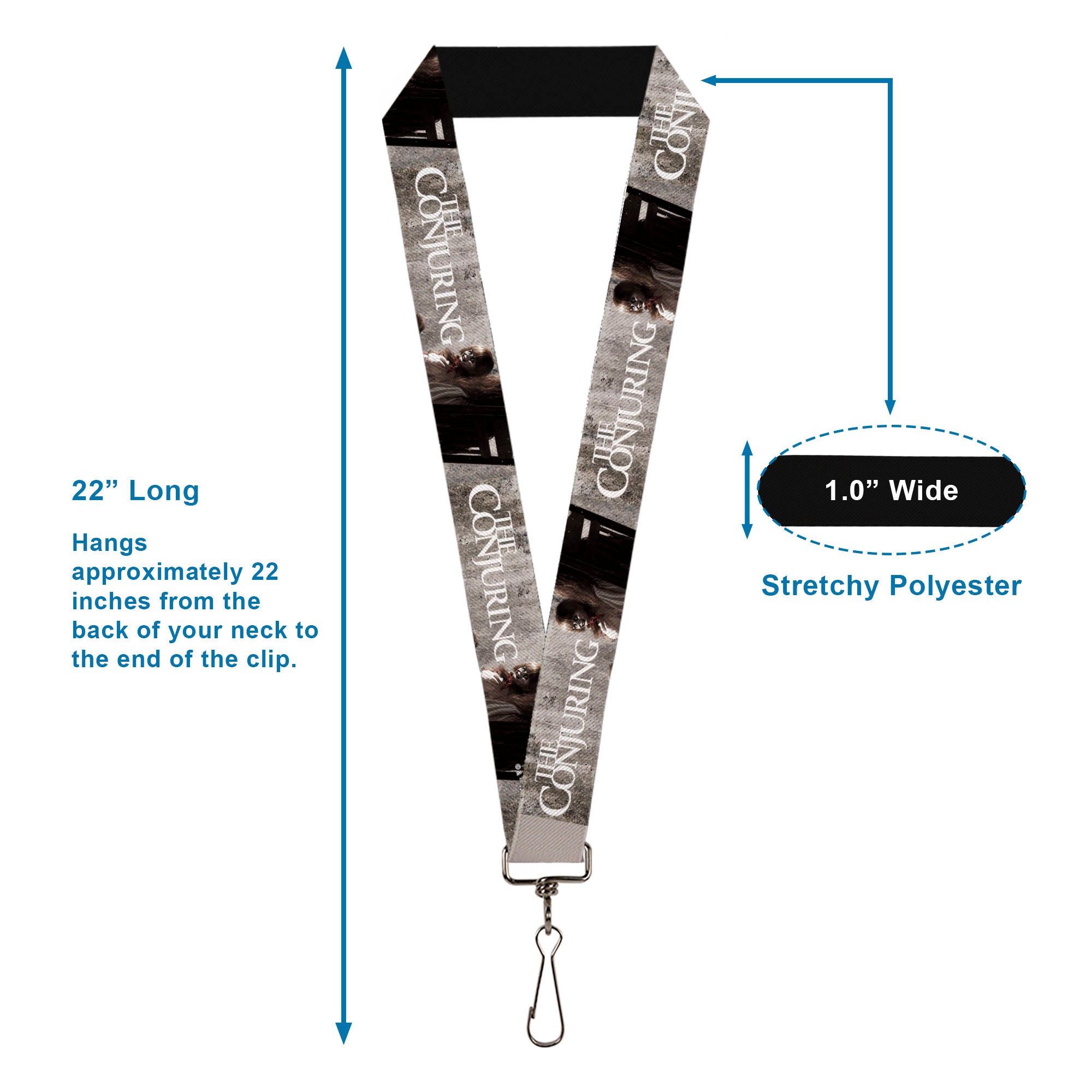 Lanyard - 1.0" - THE CONJURING Annabelle Scene and Title Logo Lanyards The Conjuring