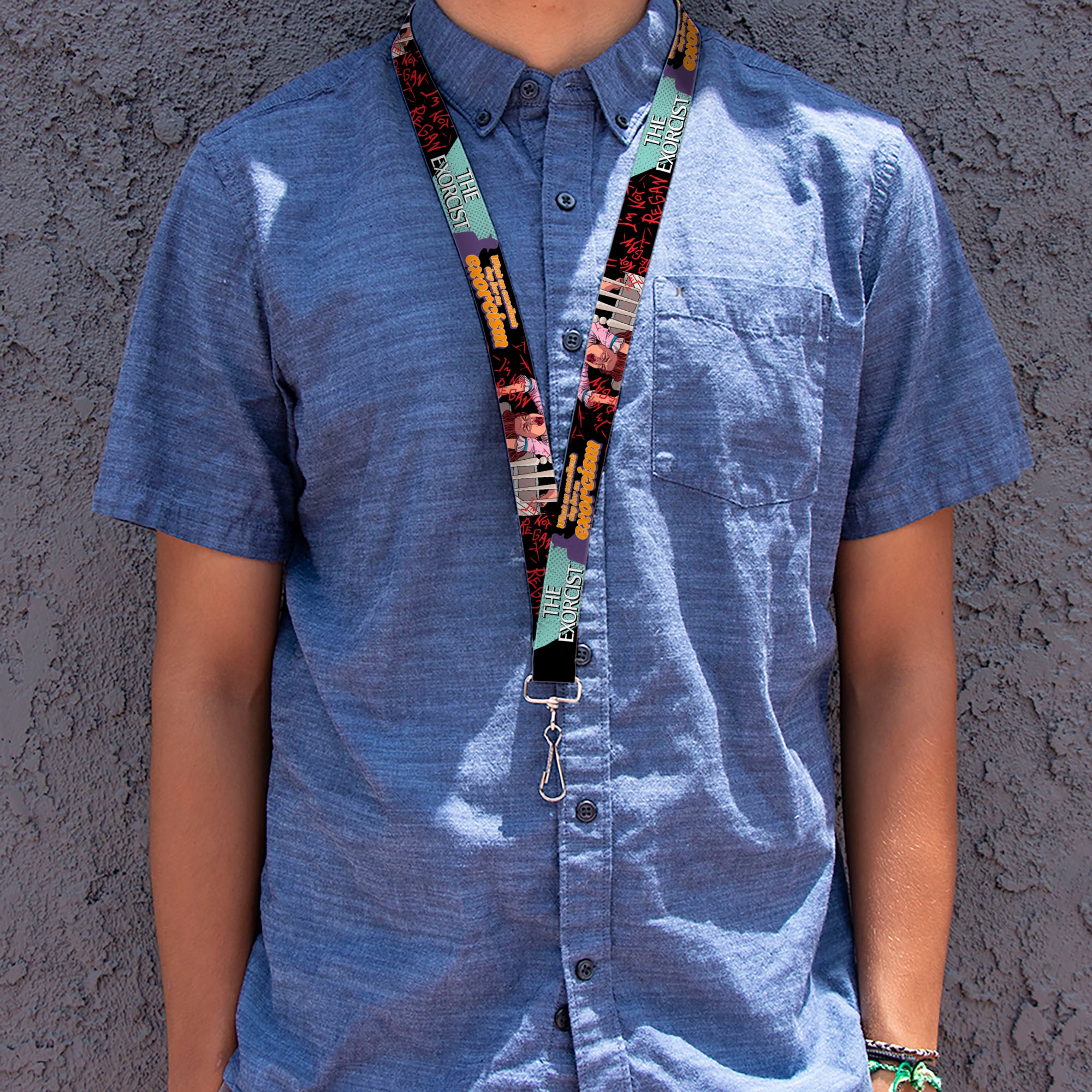 Lanyard - 1.0" - THE EXORCIST Regan Pop Art EXCELLENT DAY FOR AN EXORCISM Pose Lanyards The Exorcist