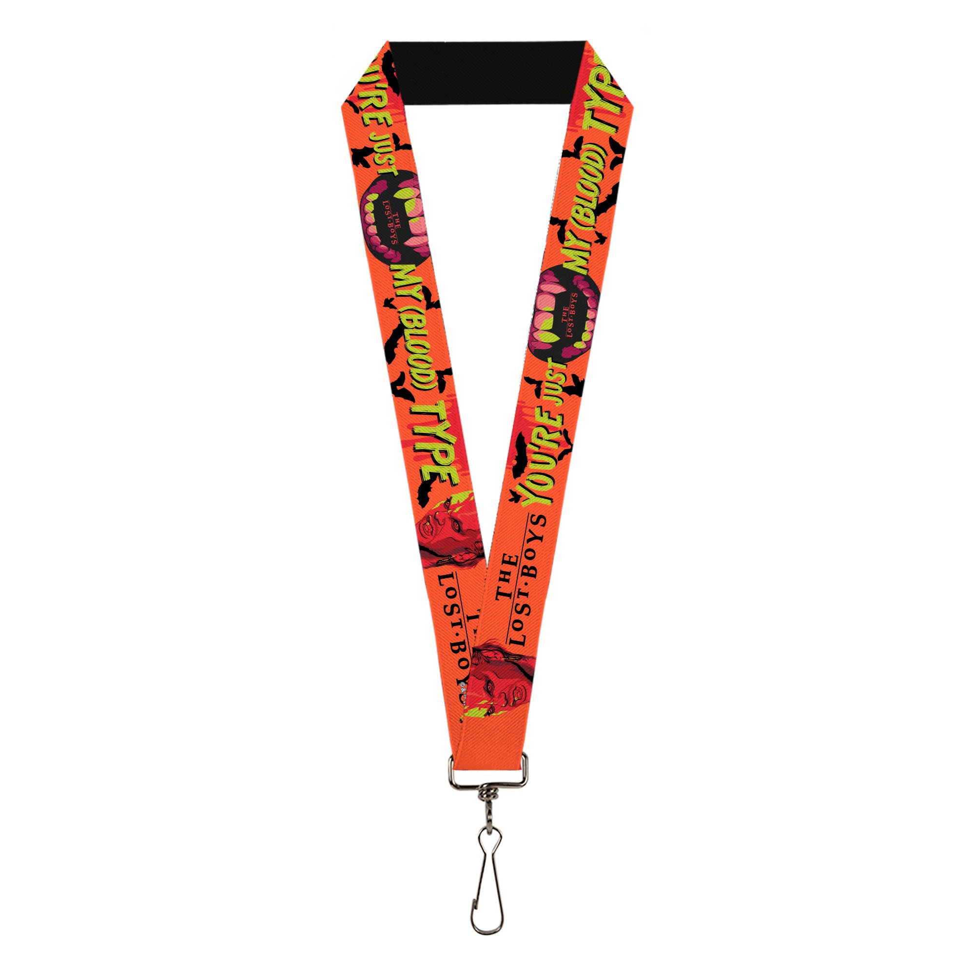 Lanyard - 1.0" - The Lost Boys YOU'RE JUST MY BLOOD TYPE David Pose Orange/Black Lanyards The Lost Boys